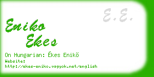 eniko ekes business card
