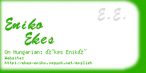 eniko ekes business card